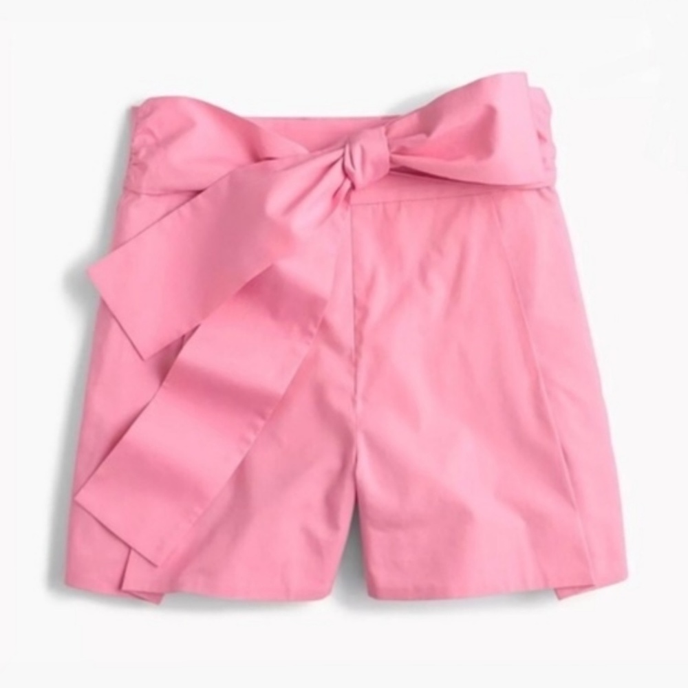 J. Crew Pink Paperbag Waist Tie Shorts